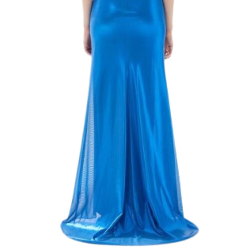 SALE NWT Tarik Ediz 52057 Tulle Prom Dress Blue Size 8 - Picture 4 of 7